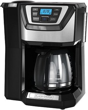 Best Coffee Maker With Grinder Under 100 Dollars - BLACK+DECKER 12-Cup Mill and Brew Coffeemaker