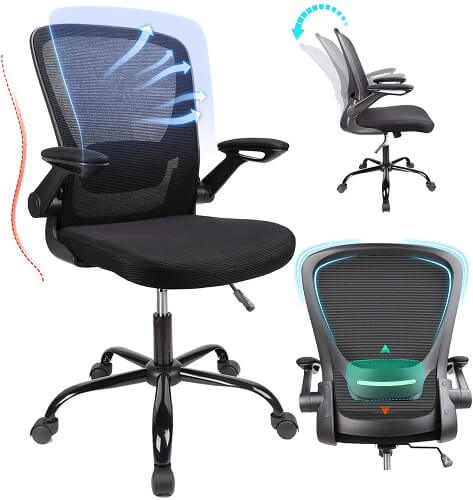 Home Office Chair Ergonomic Mid-Back Mesh Desk Chair