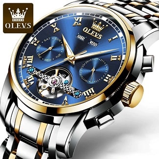 OLEVS Automatic Mechanical Men Watches Stainless Steel Waterproof Date Week Green Fashio Classic Wrist Watches Reloj.jpg Q90.jpg min