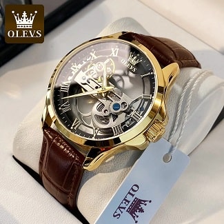 OLEVS Luxury Men Watches Automatic Mechanical Wristwatch Skeleton Design Waterproof Leather Strap Male Watch Reloj Hombre 1.jpg Q90 1.jpg min 1