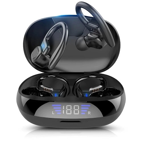 TWS Bluetooth Earphones With Microphones Sport Ear Hook LED Display Wireless Headphones HiFi Stereo Earbuds Waterproof.jpg Q90.jpg min