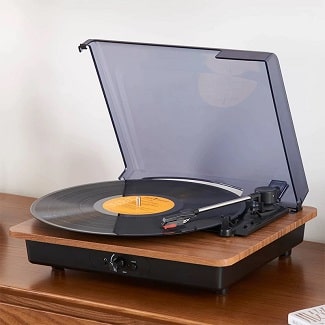 Vinyl Turntable Record Player min