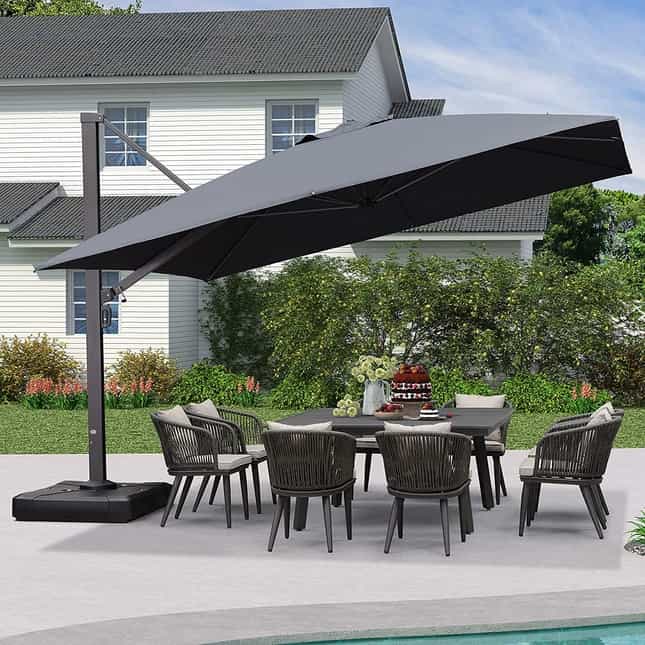 large umbrella for patio transformed