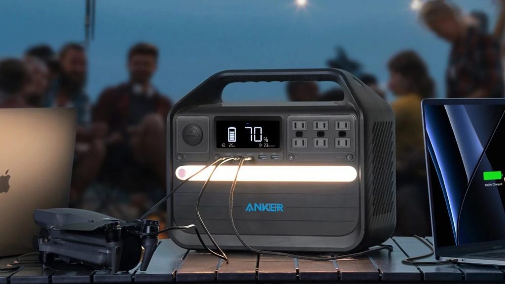 ANKER 555 Portable Power Station At Night