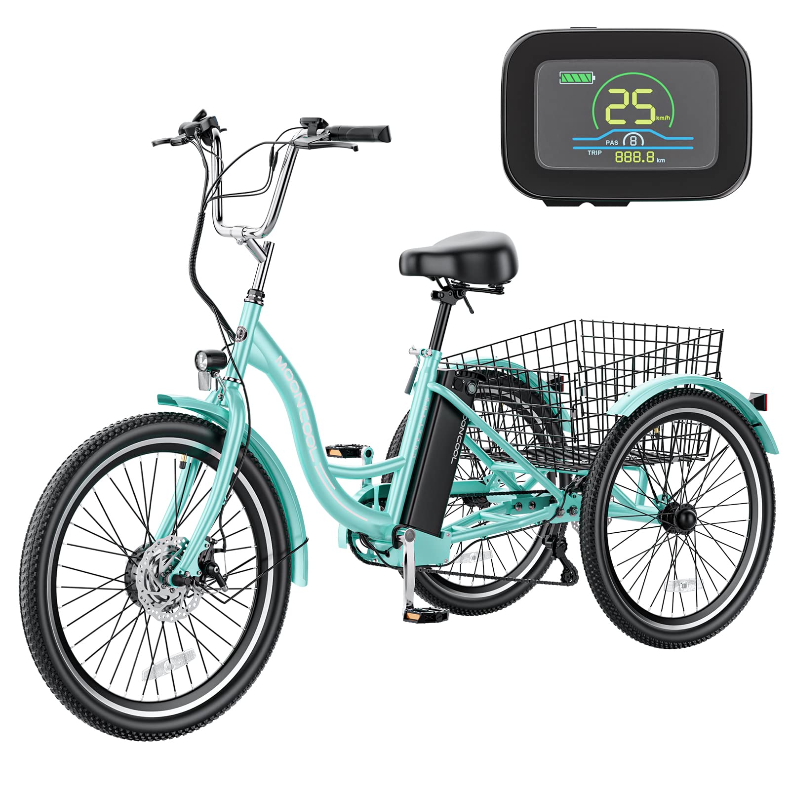 MOONCOOL Electric Tricycle for Adults