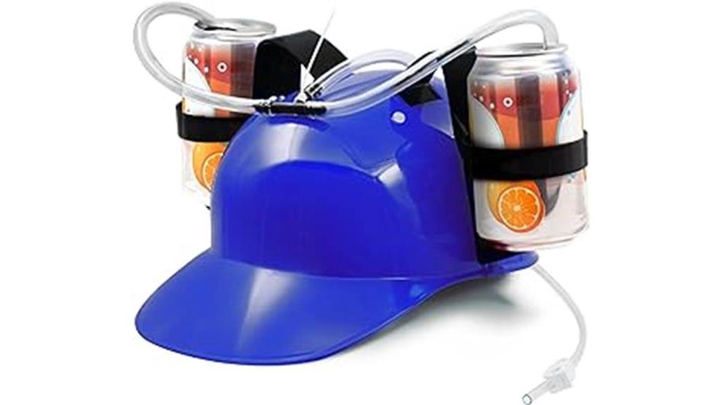 drinking helmet with straw