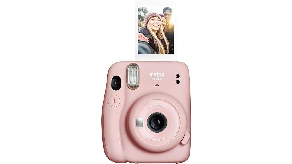 instant camera in pink