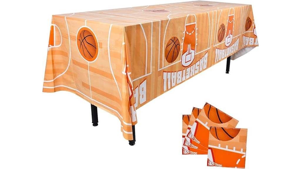 disposable basketball party tablecloths