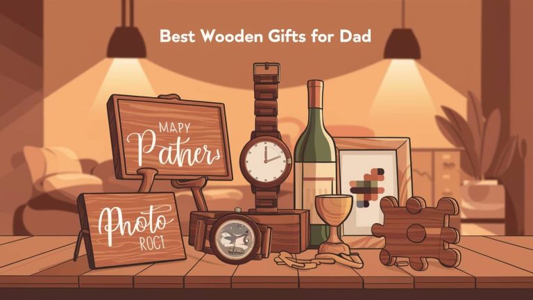 The featured image of the article, Best Wooden gifts for dad