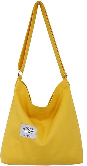 Yellow Canvas Shoulder Bag