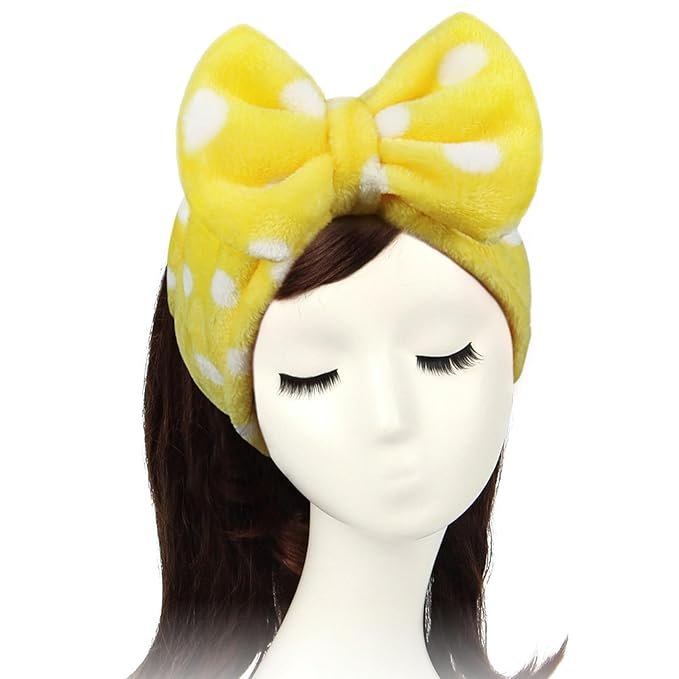 Yellow polka dots Headband