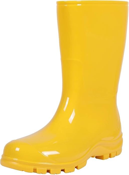 yellow rain boots