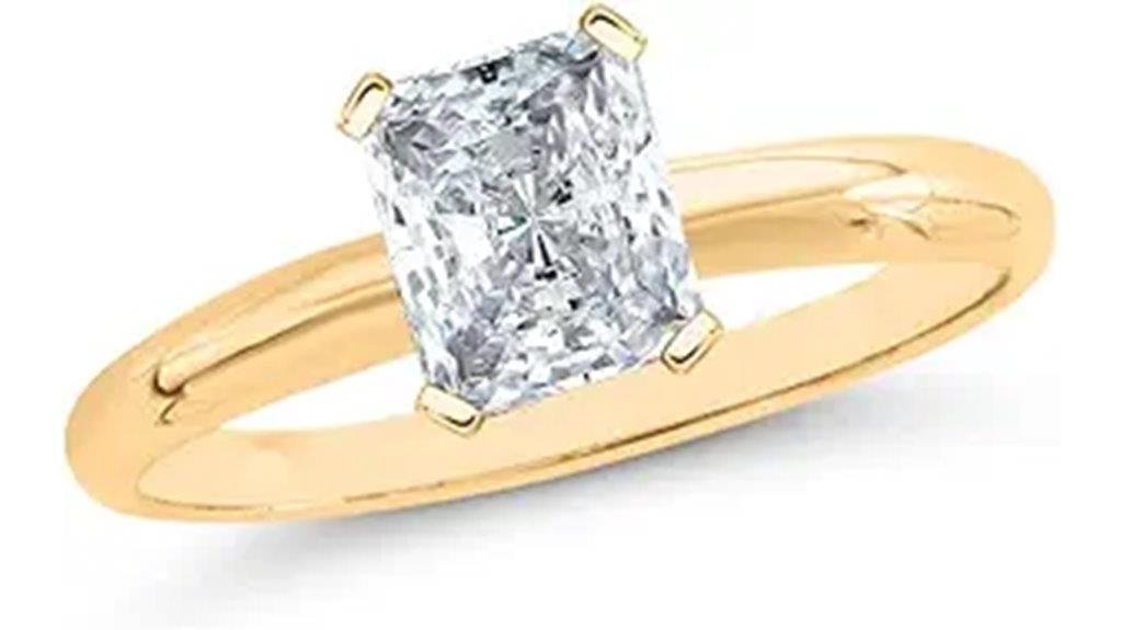 radiant cut diamond ring