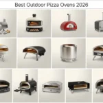 Best outdoor pizza ovens of 2026 product collage featuring 12 top-rated models from Ooni, Gozney, Solo Stove, Ninja, Bertello, BIG HORN, and Cuisinart.
