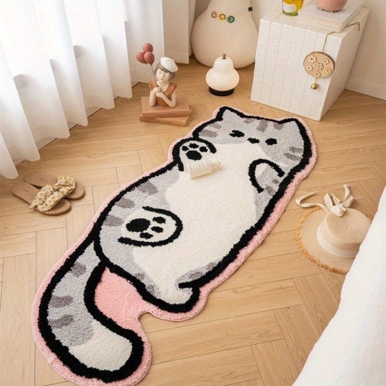 26 Temu Bedroom Finds for Better Sleep (17 Under $10) 18 Thick plush washable area rug on a bedroom floor, machine washable polyester for cold floors