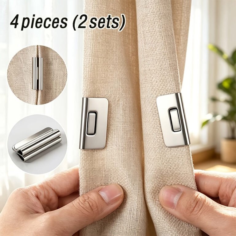 26 Temu Bedroom Finds for Better Sleep (17 Under $10) 19 Set of 4 nail-free metal curtain tiebacks that hold curtains open without drilling