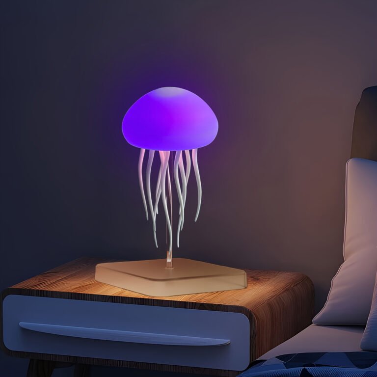 26 Temu Bedroom Finds for Better Sleep (17 Under $10) 16 RGB jellyfish lamp with moving jellyfish and color-shifting light, a budget gift that looks expensive