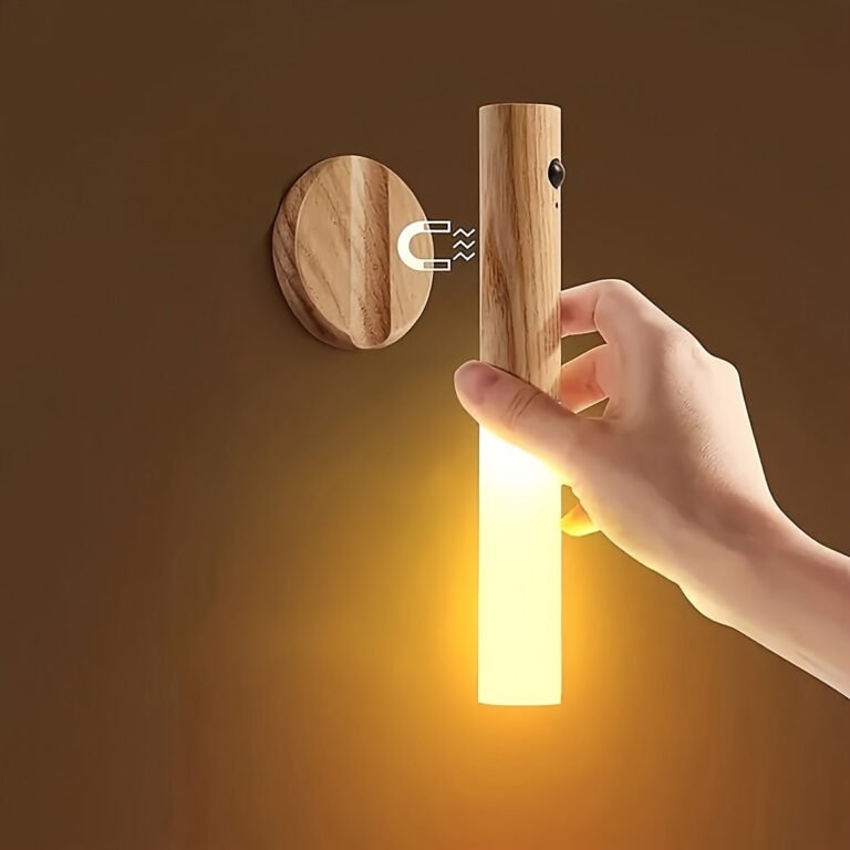 26 Temu Bedroom Finds for Better Sleep (17 Under $10) 7 Rechargeable motion sensor LED night lights with magnetic mounts for closets, hallways, and stairs