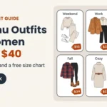 12 Temu outfits for women under $40, with six flat-lay looks for weekend, work, date night, fall, and plus size